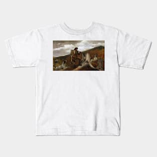 A Huntsman and Dogs by Winslow Homer Kids T-Shirt